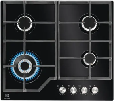 Immagine prodotto di Electrolux KGG64362K piano cottura Nero Da incasso 60 cm Gas 4 Fornelli