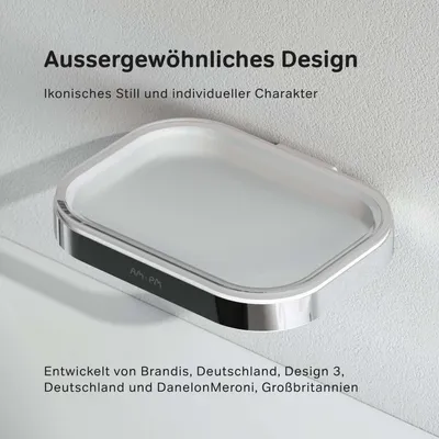Produktbild von AM.PM Func Seifenhalter Wandmontage Seifenhalter Seifenablage Seife Halter Glas Seifenablage Seifenschale Toilette WC Bad, Chrom