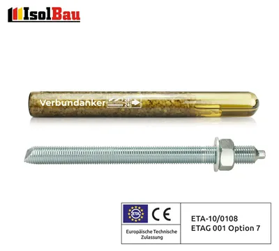 Set Verbundankerpatrone M24 + Ankerstange M24 x300mm Verz. ETA Mörtelpatrone