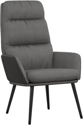Produktbild von Hellgrauer Relaxsessel mit Armlehnen und Metallgestell, 70 x 77 x 98 cm