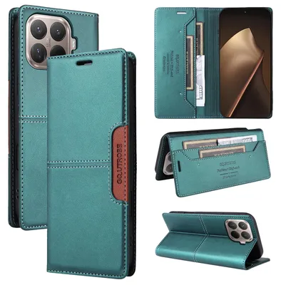 Immagine prodotto di Custodia per cellulare Xiaomi 15T Pro Custodia, portafoglio in pelle con scomparto per carte e supporto protettivo Verde