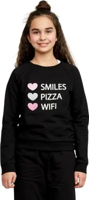 Produktbild von Mädchen-Sweatshirt Smiles - Schwarz - 152