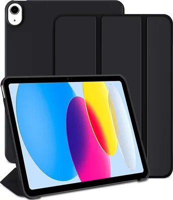 Obrázek produktu pro Pouzdro Smart Folio na tablet Apple iPad 10. generace 10,9", silikonové ochranné pouzdro TPU se stojánkem - černé