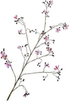 Produktbild von Silk-ka Kunstblume - Seidenblumen Blütenzweig Lila-Rosa 125 cm