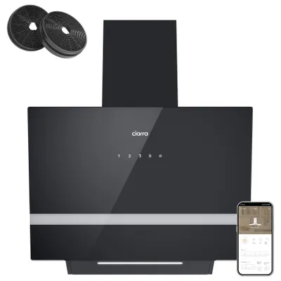 Obrázek produktu pro CIARRA, odsávací digestoř, šířka 60 cm, energetická třída A+++, výkon 685 m³/h, Wi-Fi + aplikace a dotykové ovládání, režim BOOST, model VM6736HB