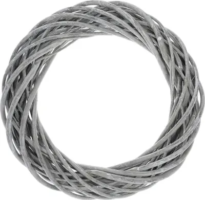 Image de Autronic Couronne en osier JP0011 GREY - gris