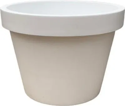 Produktbild von Pflanztopf Ø65cm x H58cm weißer Pflanzgefäß Wetterfest winterhart für Balkon
