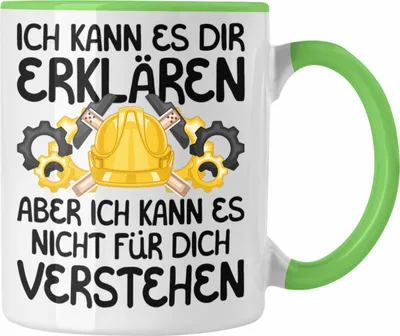 Produktbild von Trendation - Ingenieur Geschenk Tasse Lustiger Spruch Geschenkidee für Ingenieuren Kaffeetasse Becher (Grün)
