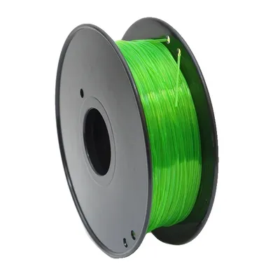 Zdjęcie produktu dla filament do drukarek 3D, elastyczny materiał TPU, średnica 175 mm, przezroczysty zielony