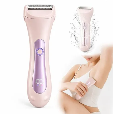 Produktbild von Damen Elektrorasierer 2-in-1 Körper- und Bikini-Trimmer wasserfest USB wiederaufladbar sanft zu Haut Beine Achseln Arme Gesicht