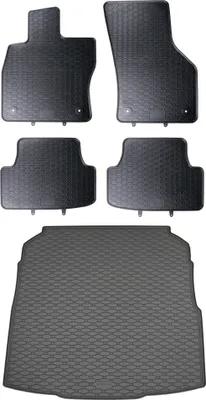 Produktbild von Gummi Fußmatten + Kofferraumwanne Set für VW Passat B8 / 3G Limo, Bj. 7/2014-
