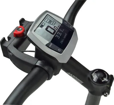 Image de Adaptateur de guidon Klickfix E avec antivol pour vélos électriques avec écran, universel - Convient aux guidons de 22-26 mm et aux guidons oversize de 31,8 mm de diamètre