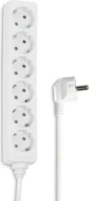 Produktbild von Hama Steckdosenleiste 6-fach, erhöhter Berührungsschutz, 1,4m Kabel, 45°