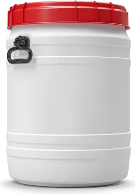 Produktbild von 64 Liter Weithalsfass Tonne Drehdeckelfass Schraubdeckelfass weiß (64 CT SW)