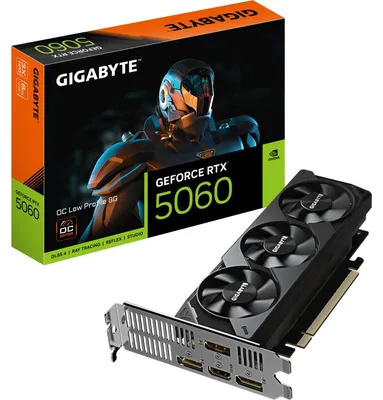 Produktbild von GIGABYTE GeForce RTX 5060 OC Low Profile 8G, Grafikkarte, (DLSS 4, 3x