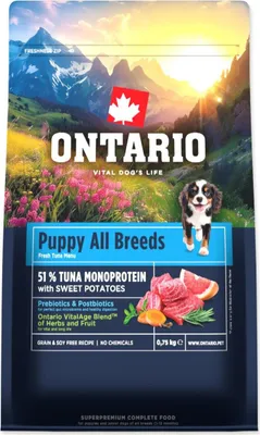 Obrázek produktu pro Ontario Puppy & Junior All Breeds Monoprotein Turkey & Sweet Potato 0,75kg