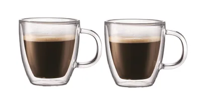 Obrázok produktu pre Bodum dvojstenné poháre s rukoväťou Bistro 150 ml - 2 kusy