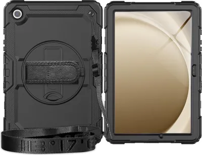Obrázek produktu pro INF Černé silikonové pouzdro s popruhem na ruku pro Samsung Tab A9 8.7 palců