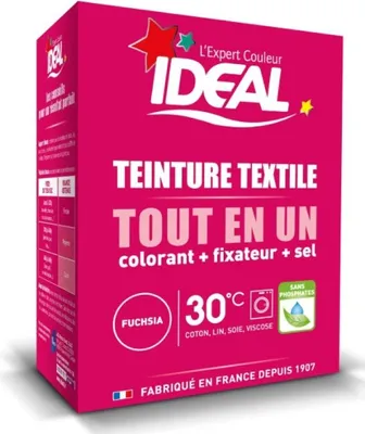 Zdjęcie produktu dla Uniwersalna farba do tkanin Ideal Tout Rn Un, fuksja, 230 g
