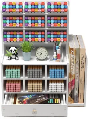Produktbild von Büro-Organizer mit Schubladen, Füllfederhalter, Füllfederklemme, Büro-Organizer mit Mapfach für Füllfedern, Büro, Home, Schule, Füllfederbehälter (PB16-1)