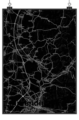 Produktbild von Mr. & Mrs. Panda Bild Emmendingen DIN A4 - Geschenk, Stadt, drucke, Plakat, Wandbild, Dorf Karte Landkarte Map Stadtplan, kunstdruck poster, wanddeko