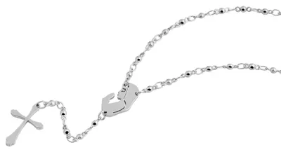 Produktbild von Akzent Edelstahl Damen Rosenkranzkette, Länge: 60 cm / Stärke: 3 mm
