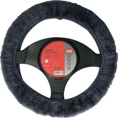 Produktbild von Carpoint Lenkradbezug Schafsfell Anthrazit