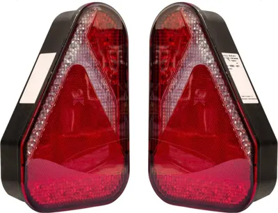 Produktbild von ASPÖCK Earpoint LED Rückleuchten Set links rechts 6 Funktionen 12 bis 24 V 8 Pin Bajonett 146 x 219 mm IP6K9K für Anhänger und Lkw