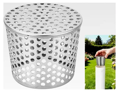 Produktbild von Laubschutz für Dachrinnen aus Edelstahl, Schutz für Fallrohre, Laubfang für Fallrohre (90-110mm)