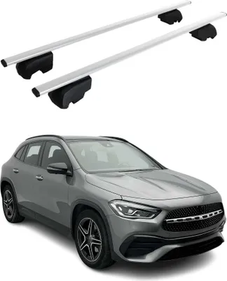 Image de Barres de toit Transversales pour Mercedes GLA 2020-2023 Fer Argent ABE