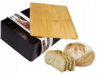 Image de Boîte à pain Smukee Bambou avec planche de découpe