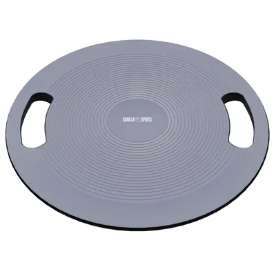Produktbild von GORILLA SPORTS® Balance Board Ø40 cm – Wackelbrett bis 120 kg – mit Griffen, Kunststoff Therapiekreisel, Gleichgewichtstrainer für Kinder & Erwachsene