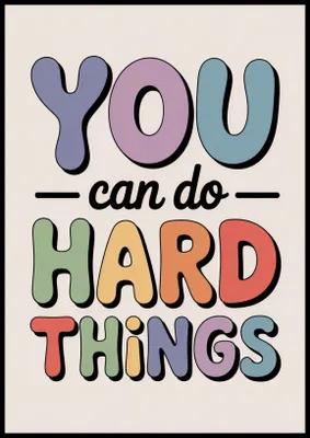Produktbild von Poster 70x100cm Motivationsaffirmation Retro Vintage Für das Wohnzimmer You Can