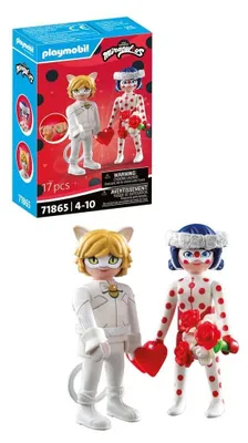 Produktbild von Miraculous Ladybugs und Cat Noirs Hochzeit Spielzeug ab 4 Jahren Geschenk für Kinder Fördert Kreativität und Rollenspiel Detailreiches Set Cartoonish
