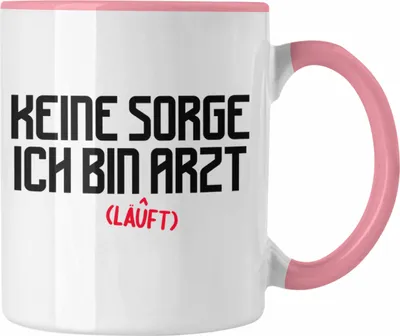 Produktbild von Trendation - Arzt Geschenk Tasse Lustig Männer Geschenkidee Kaffeetasse für Arzt Krankenhaus Ärzte (Rosa)