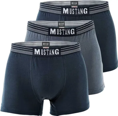 Produktbild von Mustang 3er Pack - Herren Boxershorts aus Baumwolle, Unterhosen für Männer, XL