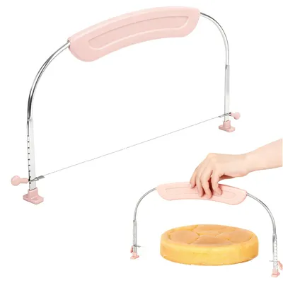 Produktbild von Kuchenschneider mit verstellbarem Draht – Edelstahl, 28 x 16 cm