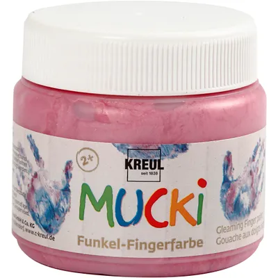 Produktbild von Mucki Fingerfarbe, Metallic-Rosa, 150 ml/ 1 Dose [HOB-34753]