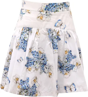 Productafbeelding van 7624AC, Bimba Kids, MONNALISA, witte katoenen rok, kindermodel