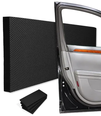 Produktbild von Jissta 4 X Garagen Wandschutz 40 x 20 x 2 cm, Selbstklebender Kantenschutz Schaumstoff Garage, Garagen Wandschutz Türkantenschutz für Garagenwand, Autotüren, Carport (Schwarz)