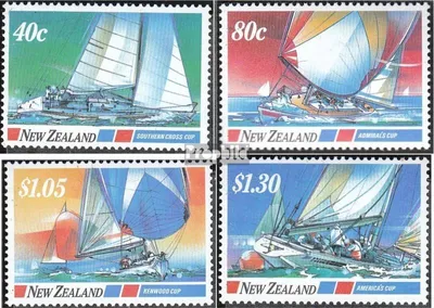 Produktbild von Briefmarken Neuseeland 1987 Mi 986-989 (kompl.Ausg.) postfrisch Segeln
