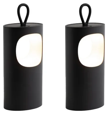 Produktbild von Luxus Europe - Tischlampe Lugano Schwarz - Kabellose LED-Tischlampe für den Innenbereich, KI-generiertes Bild