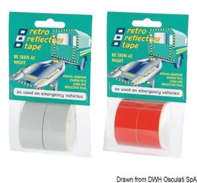 Produktbild von Reflective selbstklebend Band weiß 2.5 m x 25 mm Osculati 33.110.00BI