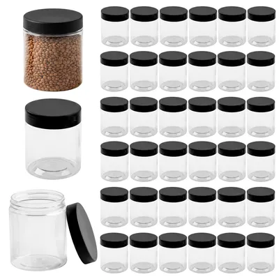 36 Vorratsdosen mit Deckel, 210 ml, transparent, Kunststoff