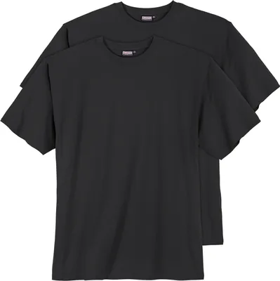 Produktbild von Adamo 2er Pack T-Shirt schwarz Übergröße