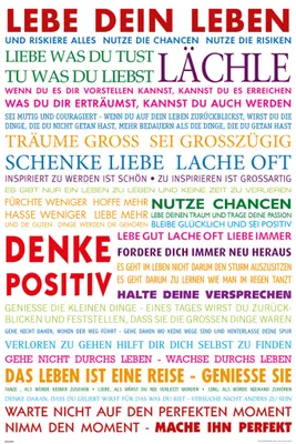 Immagine prodotto di Poster motivazionale Vivi la tua vita colorata