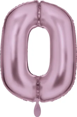 Obrázek produktu pro Folienballon Zahl 0 altrosa metallic - 83cm