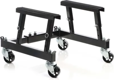 Produktbild von Wiltec Montageständer für Motorrad und ATV mit Rädern bis zu 680kg mit 300–380mm Arbeitshöhe für Hebebühnen, Montagebock