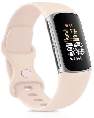 Productafbeelding van CHPN - Horlogebandje - Polsbandje geschikt voor Fitbit - Fitbit Charge 5/6 - Sportbandje - Roze - M/L - Medium/Large - Horlogebandje - Exclusief Fitbit - Polsbandje - Polsbandje