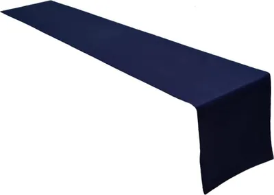Produktbild von Hochwertige Tischläufer aus 100% Baumwolle - Marineblau (40x250 cm)